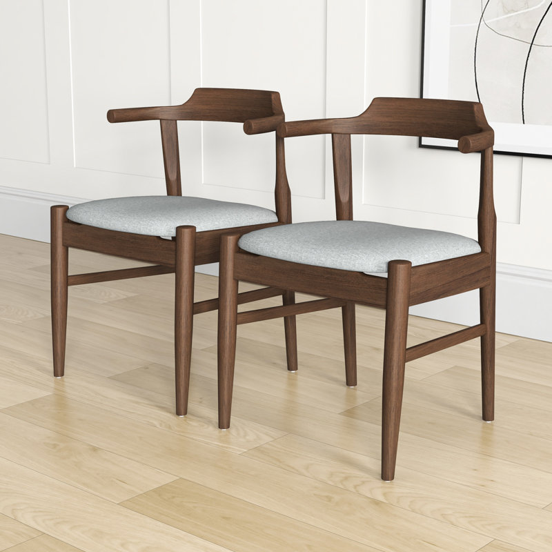 Chaise d'appoint rembourrée en bois massif Wellington