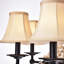 Lustre empire à 8 lumières de style bougie avec accents perlés
