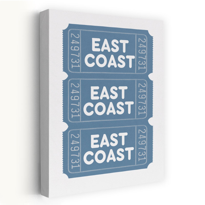 East Coast Travel billets, art abstrait de poissons côtier, H 48 po x l 32 po