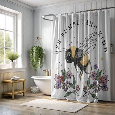Be Kind, Bee Kind - Rideau de douche standard 1 pièce