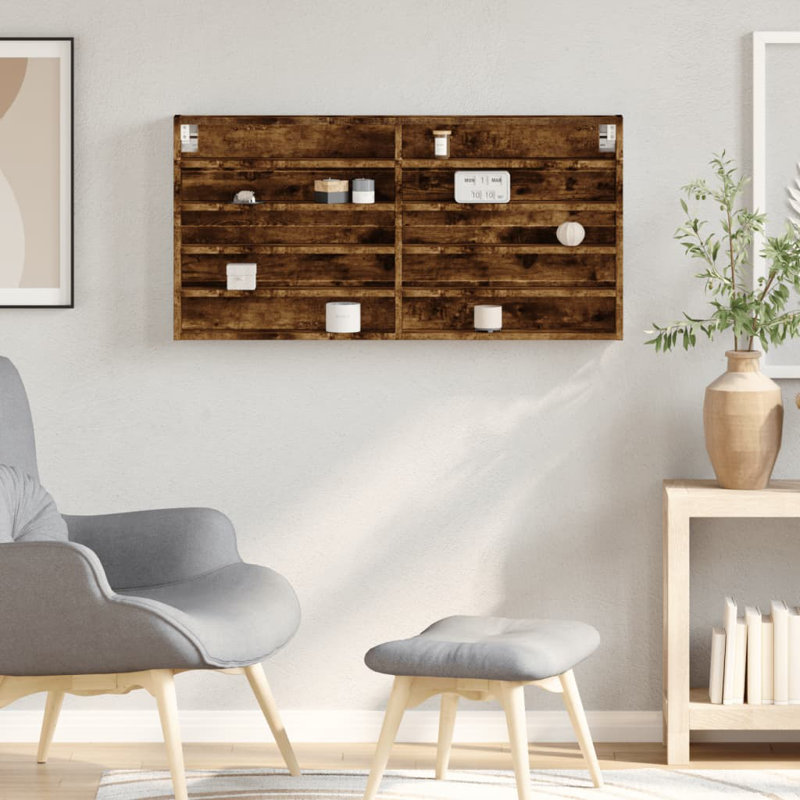 Annerieke Floating Shelf, 50cm H x 100cm W x 8.5cm, Smoked Oak