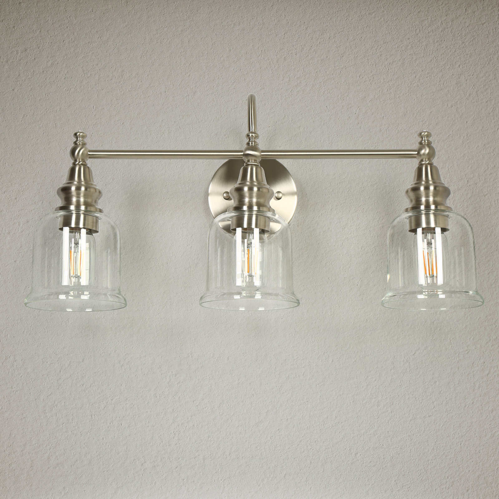 3-Light Dimmable Vanity Light, Silver