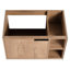 Meuble-lavabo mural de 30 po à fixation murale à fermeture en douceur, imitation de chêne, moderne, 1 porte, 2 tablettes, fabrication en contreplaqué de style moderne,