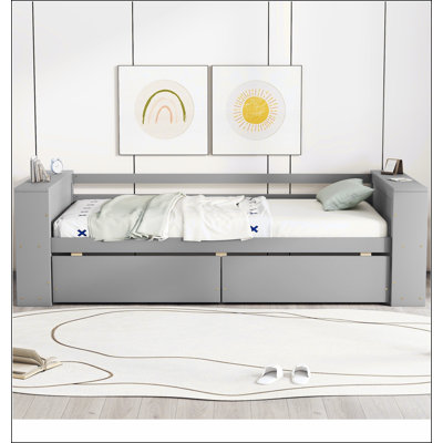 Daybed with Shelves and Drawers