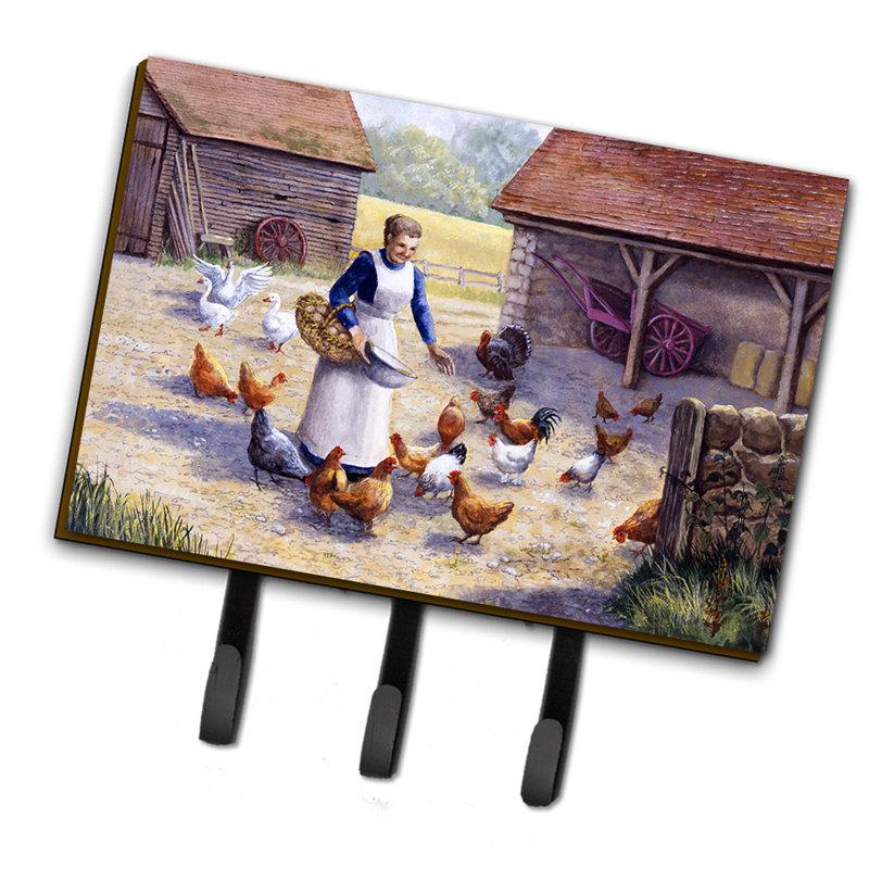 Organisateur de la clé murale avec crochets clés pour l’alimentation en poule de poulet