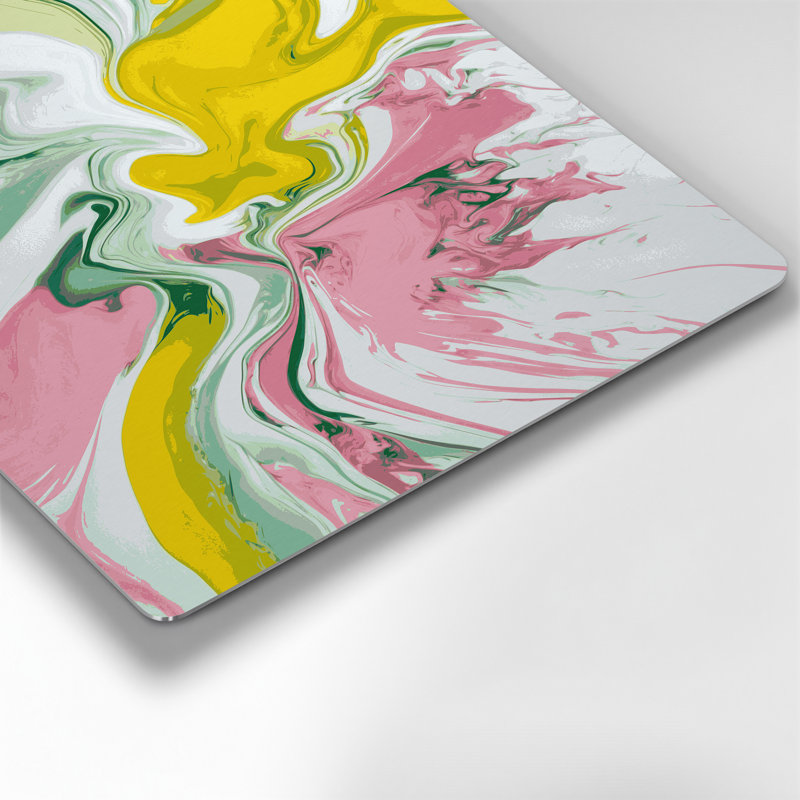 Abstrait fluide, art mural en métal beige 11, H 16 po x l 20 po