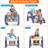 4-In-1 Kids Table And Chair Set, Kids Activity Table For Toddlers 3-5, Toddler Activity Table Building Block Table With Magenetic Whiteboard, Toddler Sensory Play Table