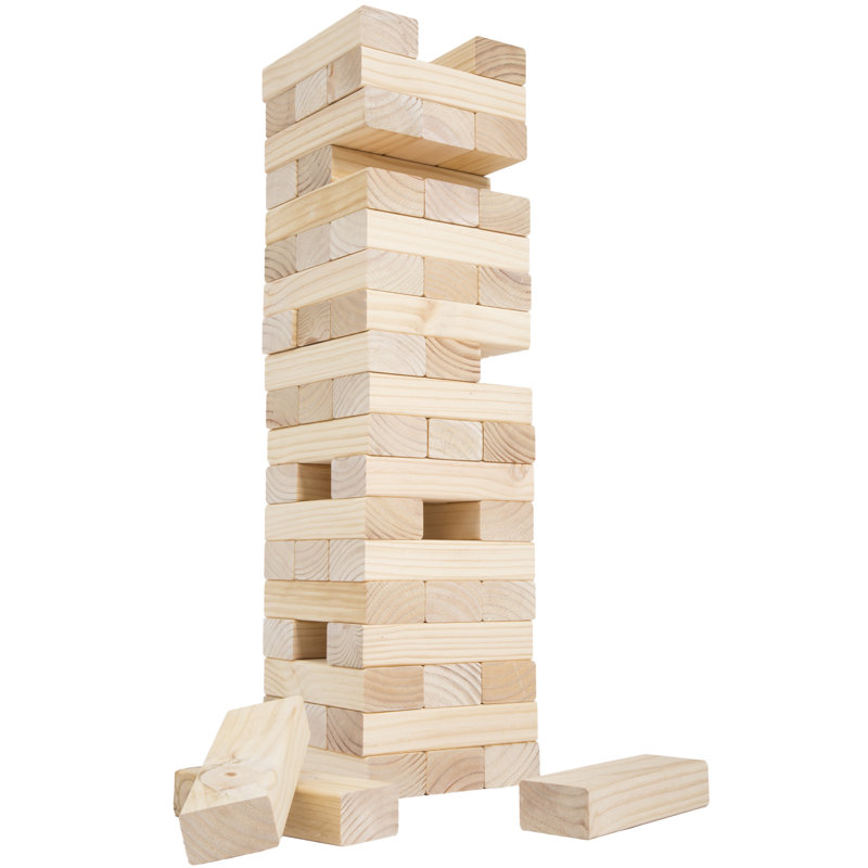 Classic Giant Wooden Blocks Tower Stacking Game