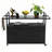 Outdoor Bar Cart, Patio Wine Serving Cart w/Wheels-1927598408