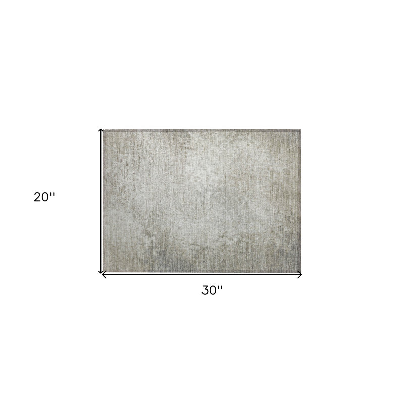 Tapis intérieur lavable antidérapant beige 2 pi x 3 pi