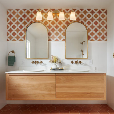 Modern Transitional Frosted Tapered Glass Vanity Light
