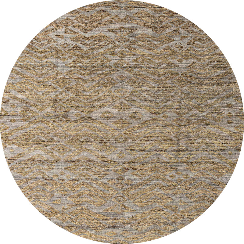Claritha Abstract Indoor Rug, Round 6'