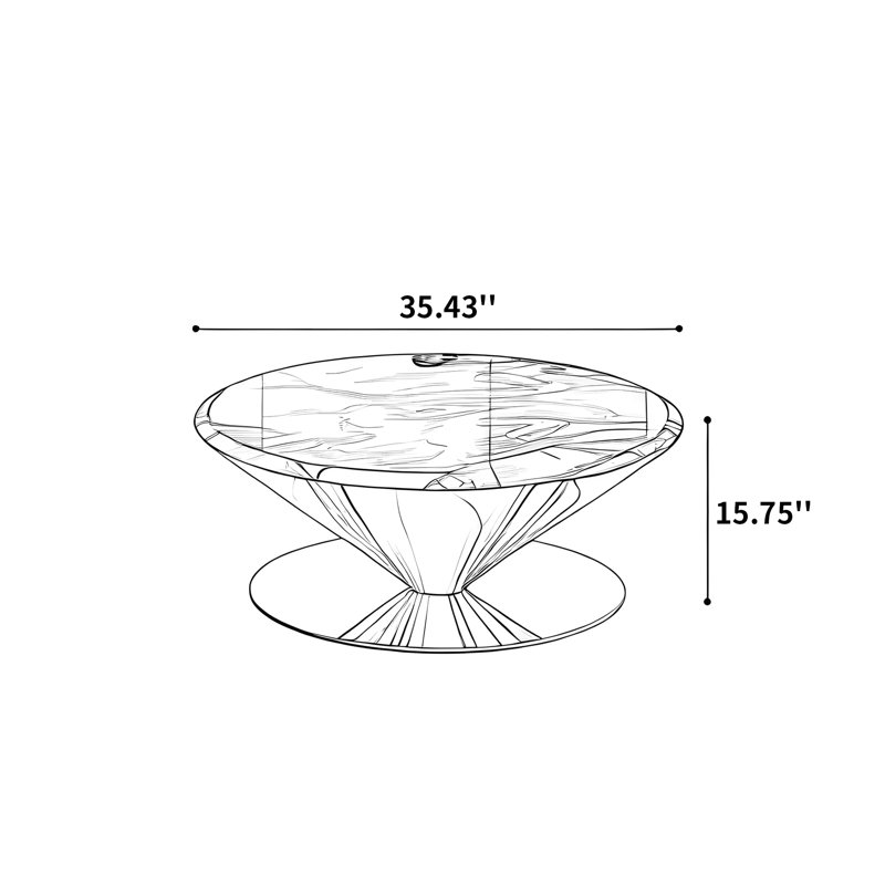Table basse Modern, Blanc / Gris, H 15,75 po x L 35,43 po x l 35,43 po