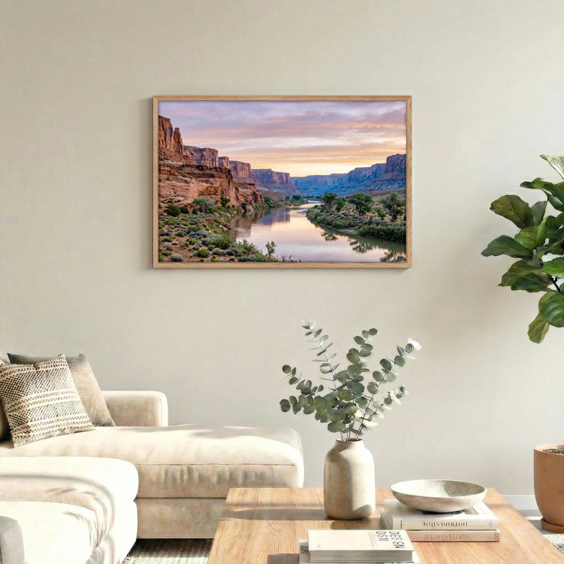 Canyon River, reproduction d'art sur toile, ensemble de 1, Naturel, H 24 po x l 36 po