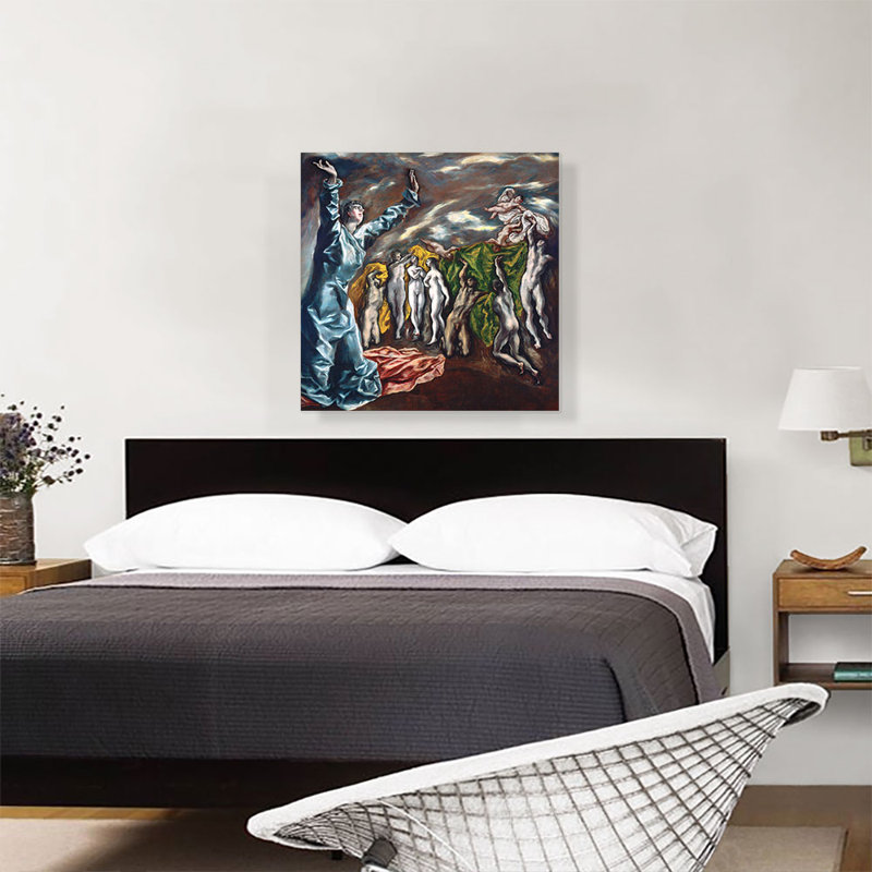 «The Vision of Saint John 1614» par El Greco, reproduction d'art sur toile tendue, H 26 po x l 26 po x P 0,75 po