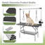 Grande table de toilettage pour chien 47 po en acier inoxydable pliable pour chiens à la maison-126368945
