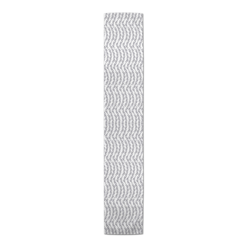 Chemin de table floral, 90 po x 16 po, Gris foncé