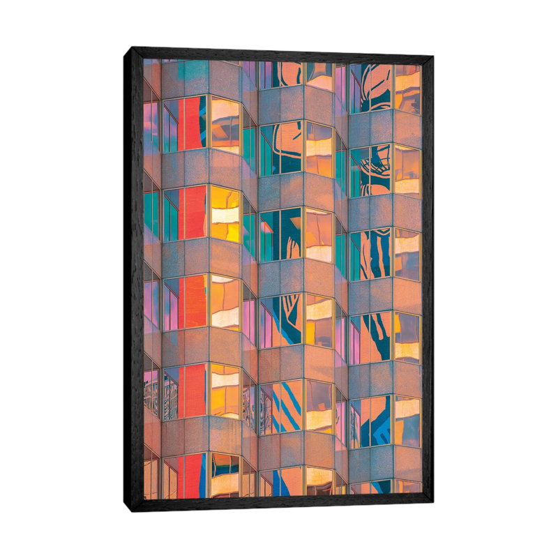 Prismatic Pillars by Nathan Head - Print on Canvas, Black Framed, 66.04cm H x 45.72cm W x 3.81cm D