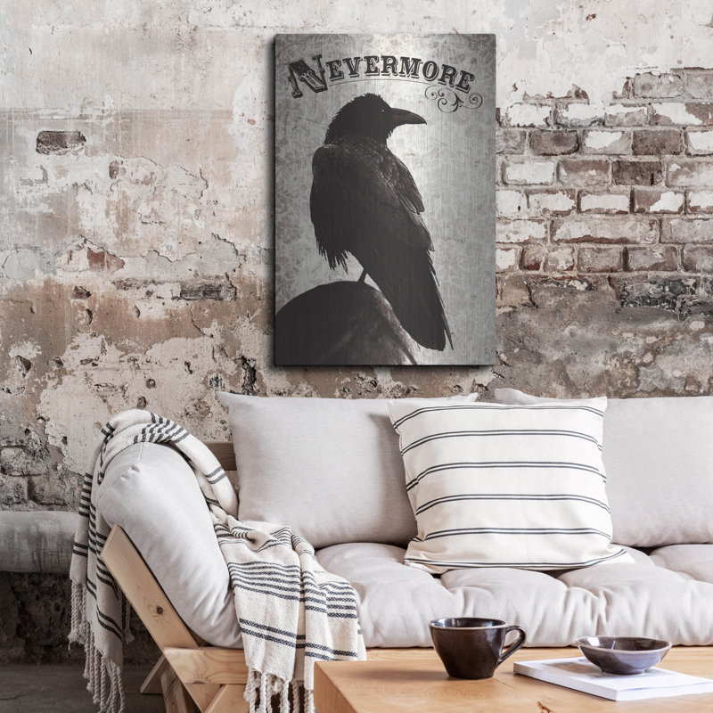 «Nevermore» par Michael Buxton, art mural en métal, 16 po x 24 po, H 36 po x l 24 po