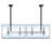 Black Tilt Multi Screen Ceiling Mount for Holds up to 110 lbs