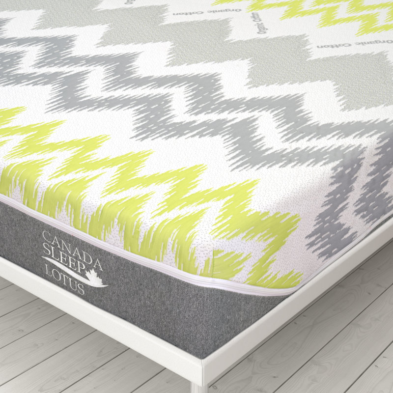 Matelas en mousse viscoélastique imprégnée de charbon de 9 po Canada Sleep Lotus, Double