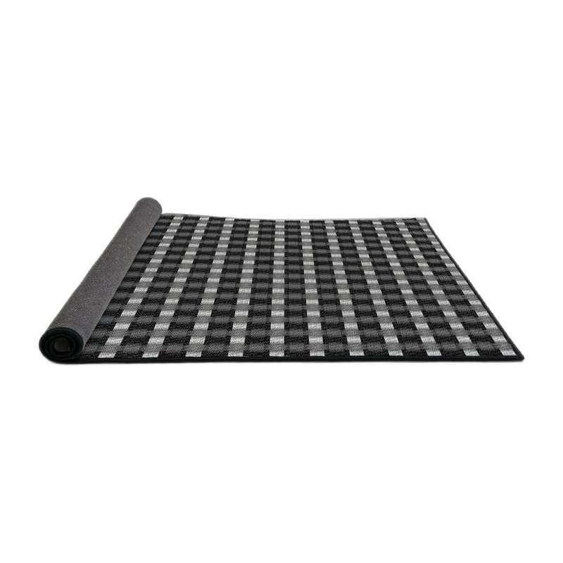 Tapis bleu foncé à motif, Rond 3 pi