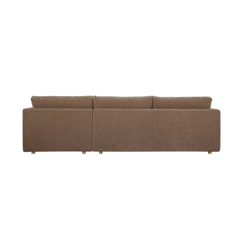 Bryn Upholstered Sectional, Right Hand Facing, Camel Polyester