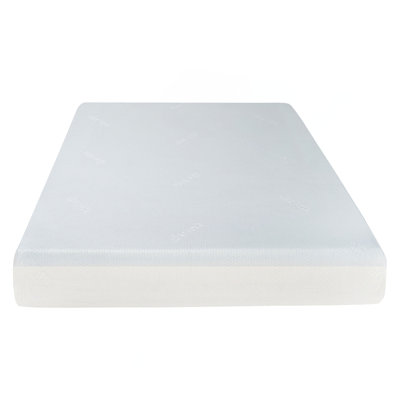 Full-size Gel Memory Foam Mattress, 6 in Soft Mattress in a Box, White
