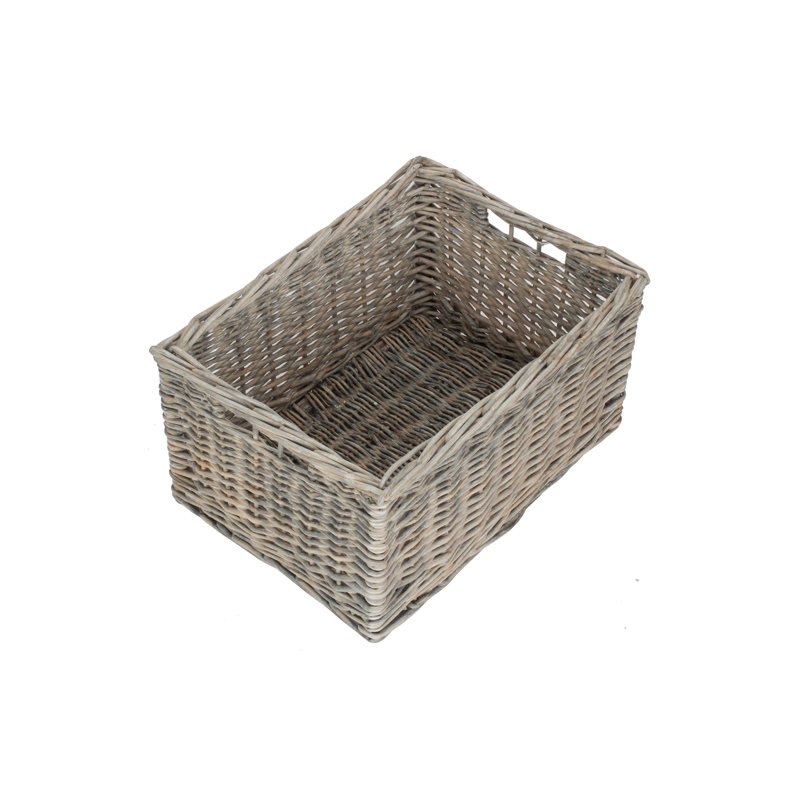 Wicker Storage Basket, 21.5cm H x 43cm W x 30cm D