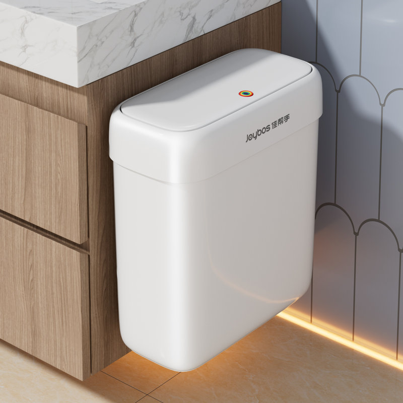 JOYBOS White Bag Lid Trash Can