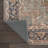 Sarok Ornate Medallion Machine-Washable Beige/Blue Rug-1776420147