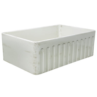 Vineyard Fireclay 29.75" L x 19.75" W Farmhouse Kitchen Sink