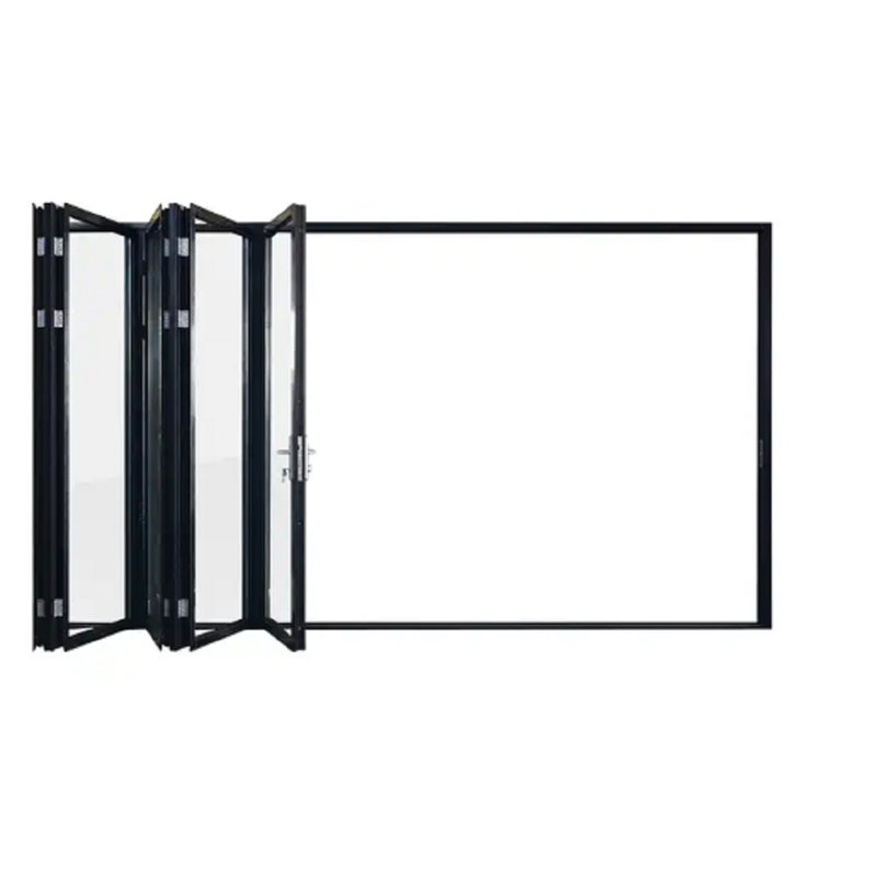 Portes de patio pliantes en aluminium, Accoudoir à gauche (vu de face)