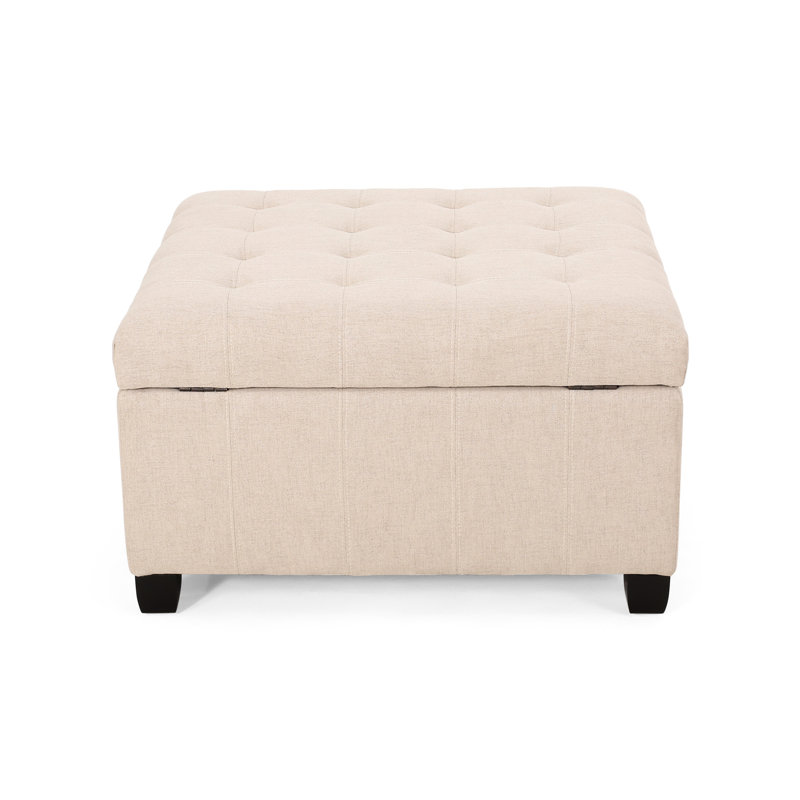 Rangement contemporain en blé avec couvercle et pieds en bois de bouleau pour la couleur de la chambre à coucher, offrant un design confortable