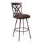 Tabouret de bar pivotant à hauteur de comptoir ou de bar avec repose-pieds Derya-8341295-8322647