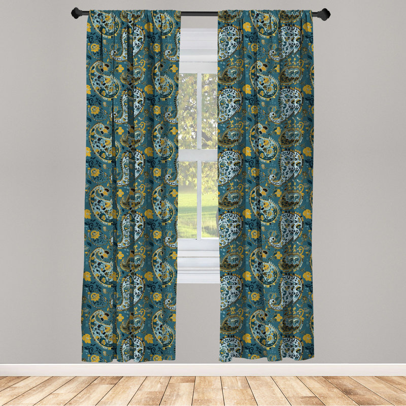 Panneau coulissant semi-diaphane avec passe-tringle Paisley, 28 po x 84 po