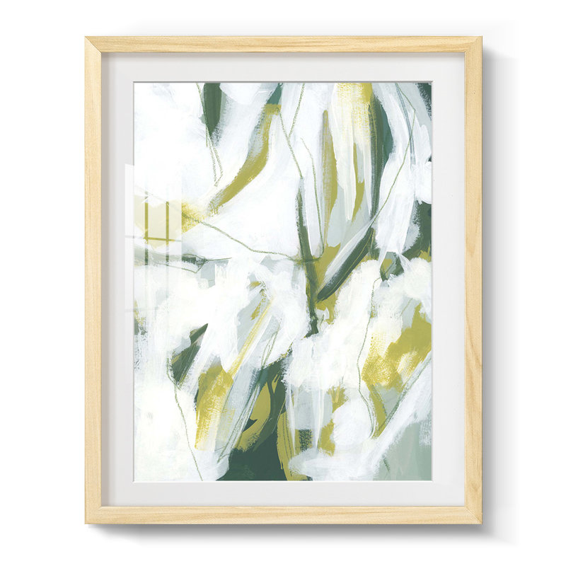 Emerald Ice I -Framed Print, Natural, 28.5" H x 20.5" W