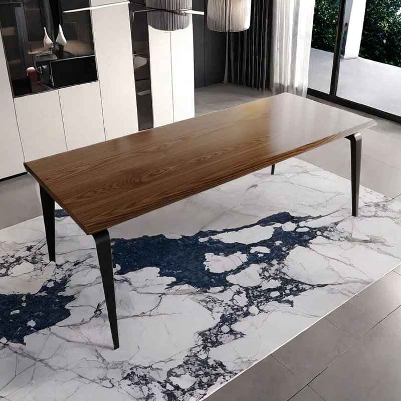 Nordic Italian rectangular dining table, 29.52"H x 78.74"L x 31.49"W