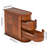 End Table with 2 Drawers, Narrow Accent Table for Living Room Bedroom, Brown