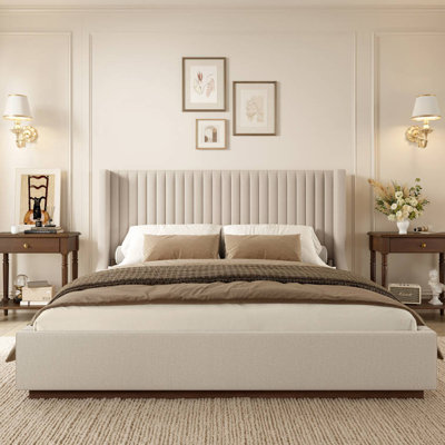 Buzio Upholstered Wood Base Bed