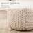 Aubree Upholstered Wool Ottoman