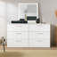 Commode modulaire à trois tiroirs en blanc