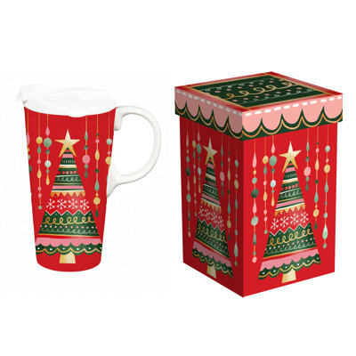 Tasse à café de Noël avec boîte-cadeau, 17 oz.