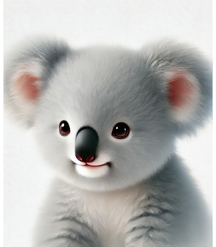 «Cuddly Baby Koala», art mural sur toile tendue, H 20 po x l 30 po