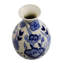 Vase en céramique Home & Manor blanc / bleu
