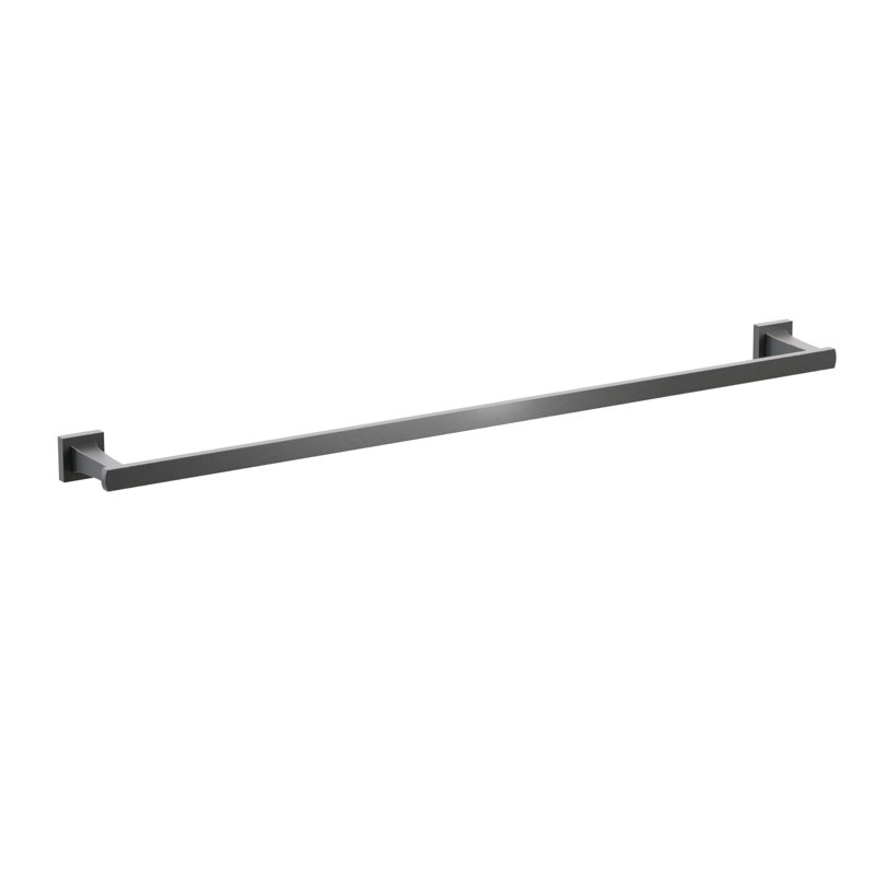 Porte-serviettes évasé transitionnel de 18 po Emtek avec petite rosette carrée, Bronze frotté à l'huile