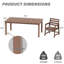 Ensemble de salle à manger d'extérieur en PEHD, ensemble de mobilier de patio 7 pièces, table et 6 chaises de salle à manger d'extérieur, ensemble table et chaises pour jardin.-680667388