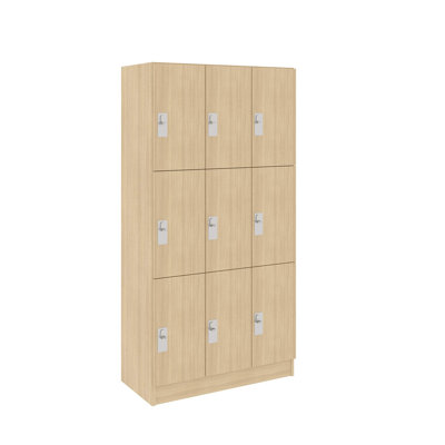 Triple Wide Nine Compartment Classroom Cabinet Locker With Door