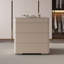 Commode 31,5 po beige à double face pour étalage de bijoux