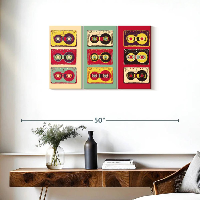 Abarca Retro Tapes, 20" H x 33" W